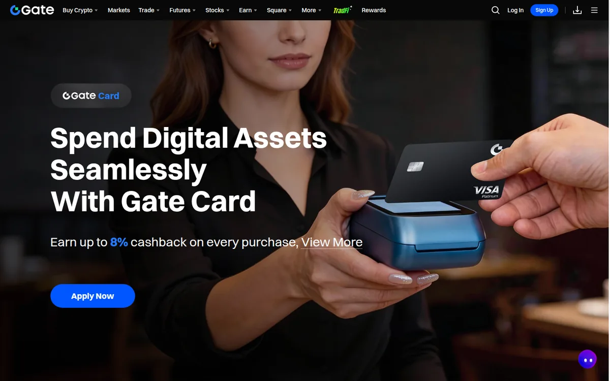 Screenshot: Gate Card homepage